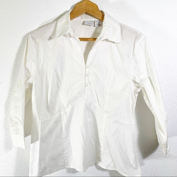 Lee Jeans Rivited White Cotton Blouse - Picture 1 of 6